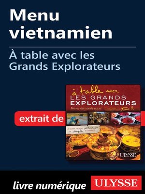 cover image of Menu vietnamien--À table avec les Grands Explorateurs